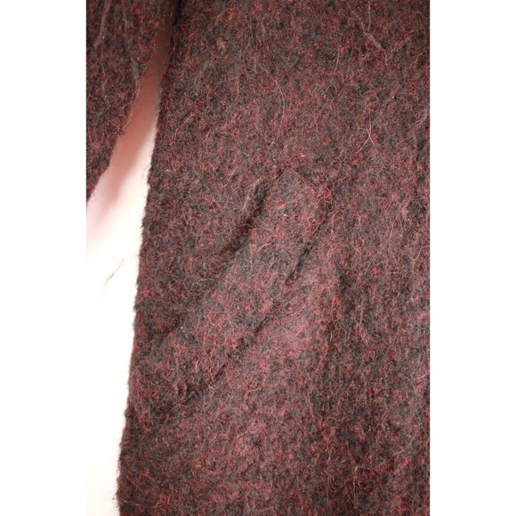 IRO Rafa Oversized Bouclé Wool Coat Burgundy Size US 6 - Picture 6 of 12